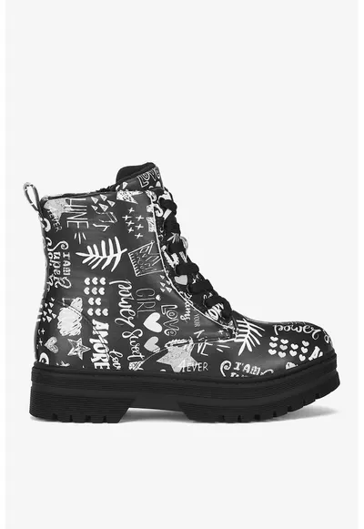 Ghete dama 5905588805700 - Sintetic - Negru - Negru