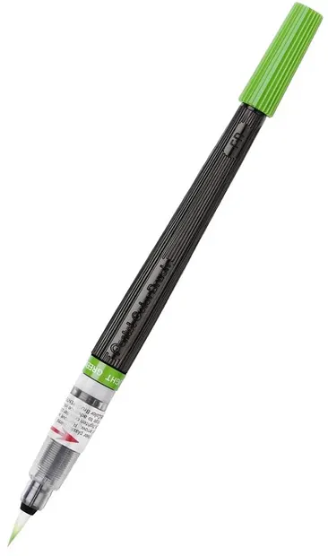 Pensula Pentel - Art Colours, verde-deschis