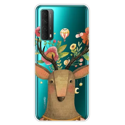 Husa silicon Compatibila cu Huawei P Smart 2021 model Cute Reindeer, Silicon, TPU Multicolor Engros