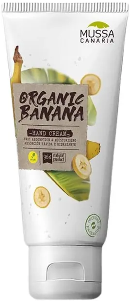 Mussa Canaria Cremă de mâini cu banane organice din Insulele Canare, 100 ml