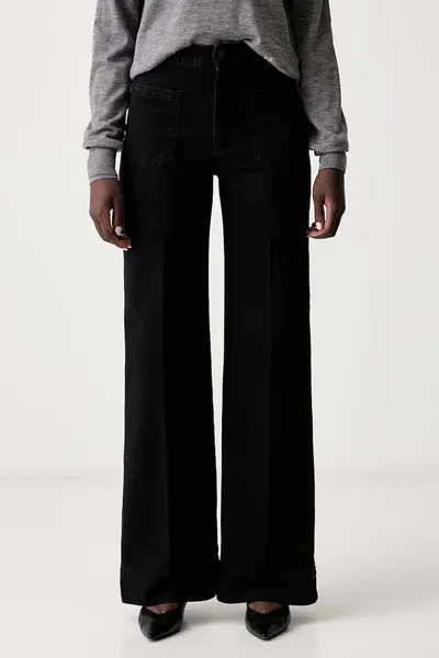 Victoria Beckham blugi wide leg pentru femei Alina