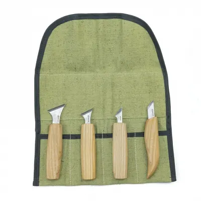Set de sculptura in lemn BeaverCraft S05, 4 piese