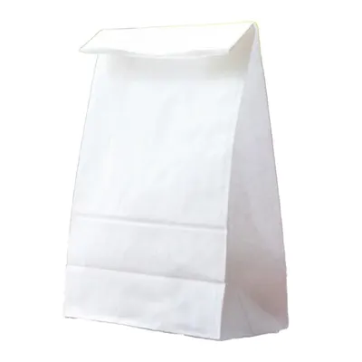 Punga din Hartie fara Maner, Alba, 26 x 17 x 28.5 cm, 500 Bucati