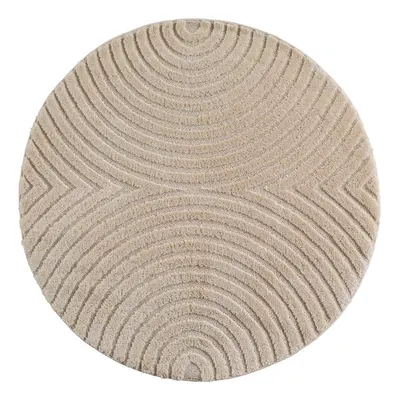 Covor bej rotund din amestec de iută ø 200 cm Art 1122 – Ayyildiz Carpets