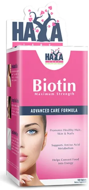 Biotin Maximum Strength, 100 comprimate, Haya Labs