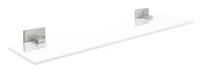 Polita oglinda Grohe, Start Cube Shelf 530mm, montare pe perete, fixare ascunsa, 530mm lungime, super steel, crom mat