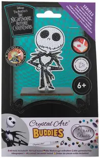 Kit de broderie cu diamante Craft Buddy - Crystal Art Buddies: Jack Skellington, 7 piese