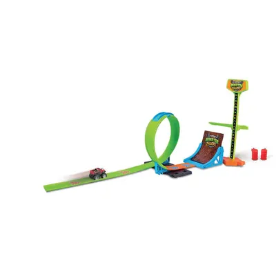 Pista cu 1 masinuta Maisto Cyber Racers Looping Track Micro Monster Truck