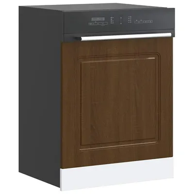 vidaXL Panou pentru mașină de spălat vase Stejar maro 60x1,5x57 cm lemn prelucrat