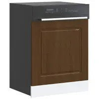 vidaXL Panou pentru mașină de spălat vase Stejar maro 60x1,5x57 cm lemn prelucrat