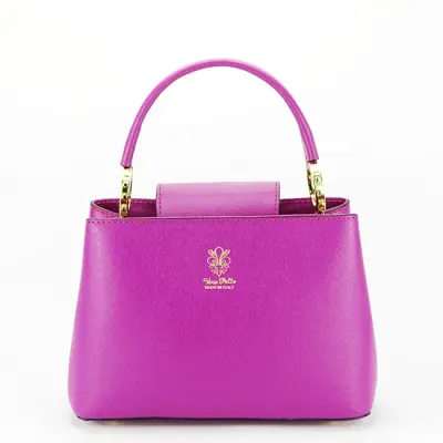 Geanta din piele naturala 8950 120 Fucsia