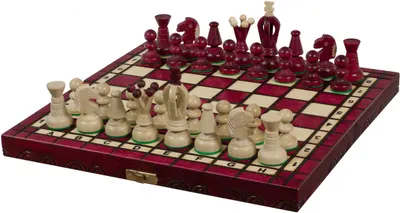 Şah Sunrise - Small King's Chess, rosu