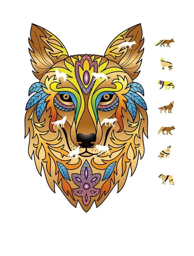 Puzzle - Mandala - The Wolf