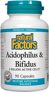 Acidophilus & Bifidus, 90 capsule, Natural Factors