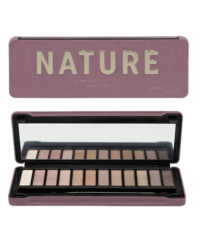 Paleta de farduri pentru pleoape Nature cu 12 culori 25560, 12x1.2g, Magic Studio