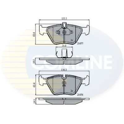 Set placute frana, frana disc COMLINE CBP01010