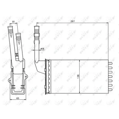Schimbator caldura, incalzire habitaclu NRF 58064