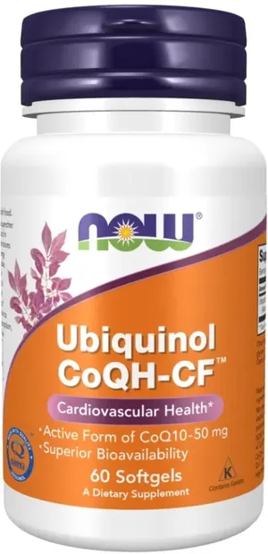 Ubiquinol CoQH-CF, 50 mg, 60 capsule, Now