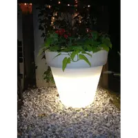Ghiveci lampa de gradina DUBAI , 1 bec, dulie E27, Diametru 118cm,H129cm Alb