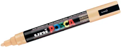 Marker permanent cu varf rotund UNI POSCA - PC-5M, 2.5 mm, portocaliu pal