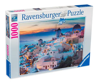 Puzzle Ravensburger din 1000 de piese - Seara in Santorini