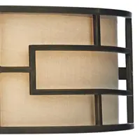 Aplica Tumola 2 Light Wall Light Bronze With Shade