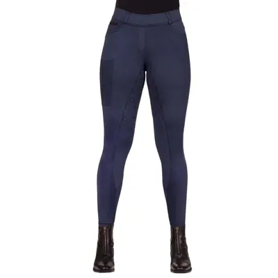 Legging echitație QHP Jorine cu prindere totală