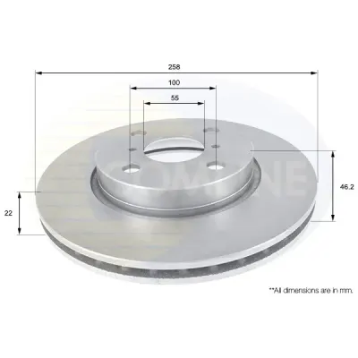 Disc frana COMLINE ADC01133V