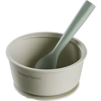 Tommee Tippee EasiStick™ Silicone Bowl & Spoon bol din silicon cu ventuză