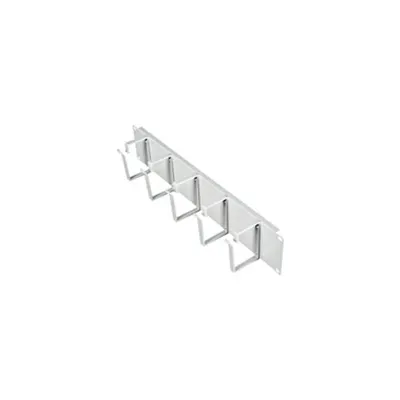 Organizator 19” 2U, 5 inele metalice, RAL7035