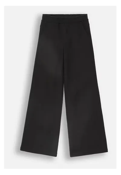 Pantaloni copii - ZC4120103MGJ-021 - evazati - elastic talie - negru - bumbac