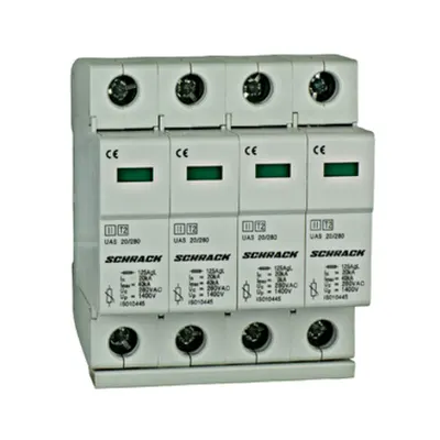 Descărcător complet, T2/C, 4p, 4x20kA/280V - Seria UAS