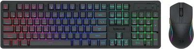 Controler gaming Redragon - S107-KS, wireless, RGB, negru