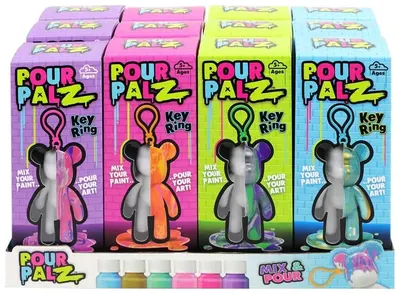 Set creativ Pour PalZ - Ursuleț de colorat, breloc, sortiment