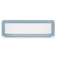 Bariera de protectie pat pentru bebelusi Albastru-gri XL 45111, 150cm, Reer