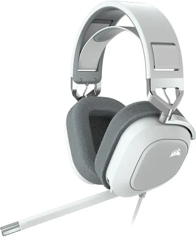 Căști de gaming Corsair - HS80, alb