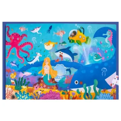 Puzzle piese lemn OCEAN 3+, Fun Toys | 100 piese de lemn