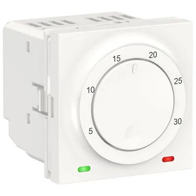Termostat camera 8A 2 module Schneider Noua Unica NU350118, alb
