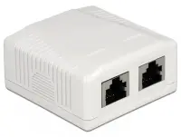 Priza aplicata 2 porturi cat 6A STP LSA, Delock 86197