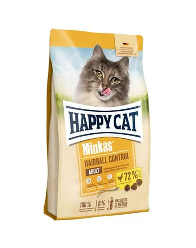 HAPPY CAT Minkas Hrana uscata pentru pisici, pentru controlul ghemelor de par, 4 kg