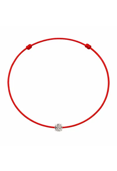 Bratara martisor decorata cu cristal Preciosa - Alb/Argintiu