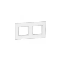 Placa Arteor - French/German standard - patrat - 2 x 2 module - mirror alb