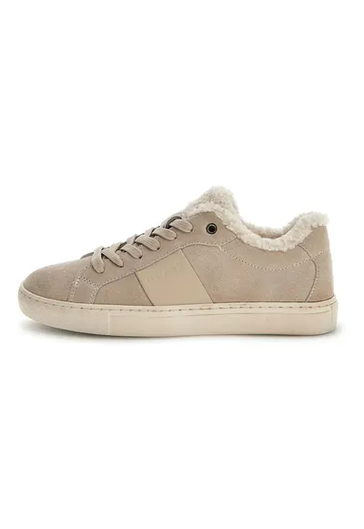 Pantofi sport de piele intoarsa cu captuseal din material teddy Toda - Bej