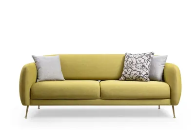 Canapea extensibila SEVILLA, 3 locuri, galben, 214x98x85 cm