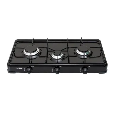 Aragaz cu 3 Ochiuri, 62 cm, Alimentare la Butelie, Negru
