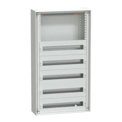 Carcasa montata pe perete, PrismaSeT G Pack 250, L 600mm, H 1080mm (5R si sosire), IP30, cu placi frontale, pentru dispozitive modulare