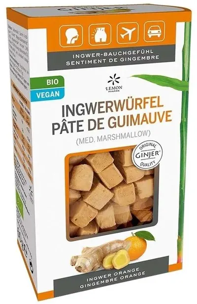 Cuburi bio de ghimbir, 133 bucăți, Lemon Pharma