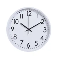 Ceas de perete alb cu cifre negre, 30 cm, design modern