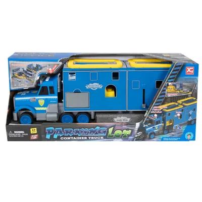 Set de joaca, camion transformabil si 5 masinute, Parking Lot