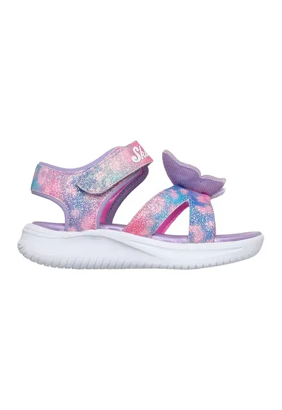 Sneakers - Sandale cu velcro Lights-Jumpsters - Albastru pastel/Roz aprins/Albastru royal